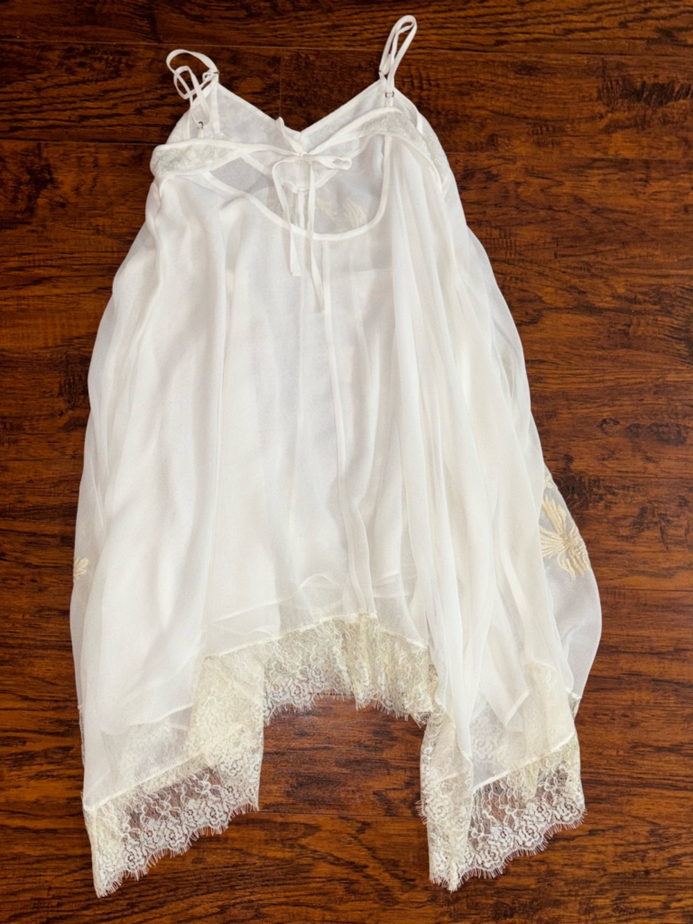 Anthropologie Ivory Lace-Trim Slip Dress - Picture 6 of 6